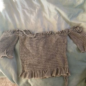 Whimsy +Row off the shoulder top